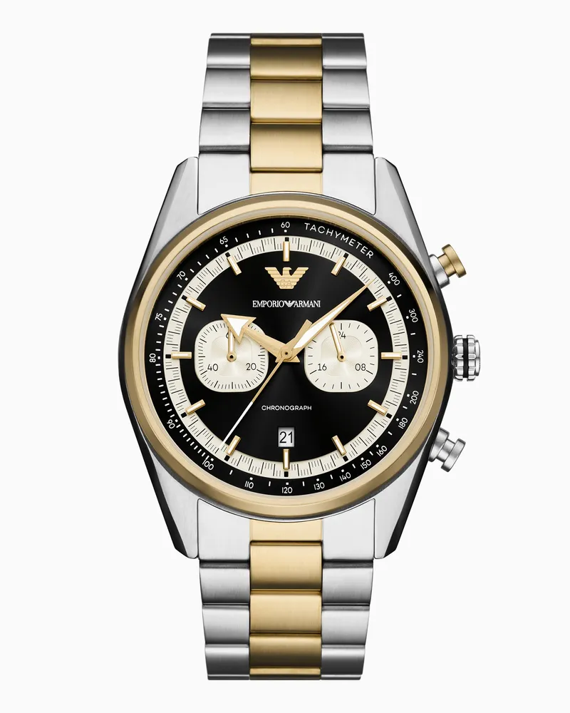 Emporio Armani Orologio cronografo bicolore in acciaio inossidabile Multicolore