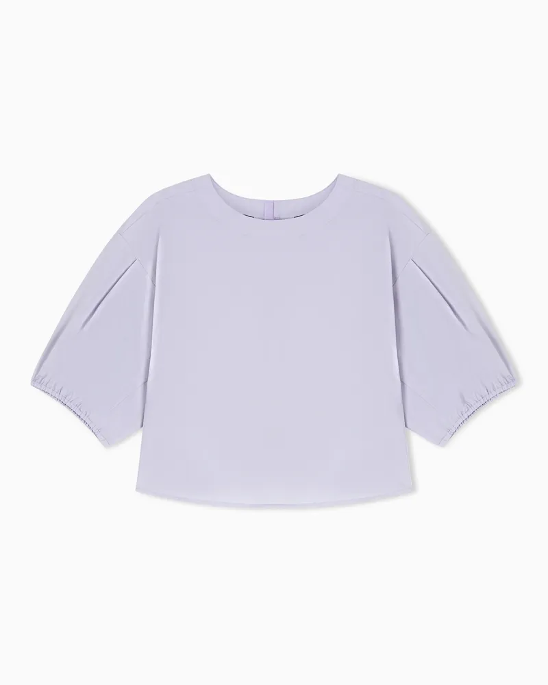 Emporio Armani Blusa in popeline con maniche a sbuffo Viola