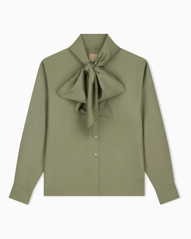 Emporio Armani Camicia collo foulard Capsule Boteh Verde