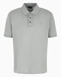 Emporio Armani OFFICIAL STORE Polo In Piquet Mercerizzato Con Profili Chevron Grigio