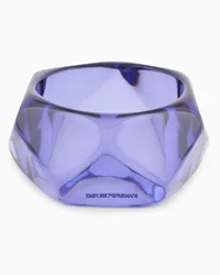 Emporio Armani OFFICIAL STORE Maxi Bracciale Rigido Sfaccettato Viola