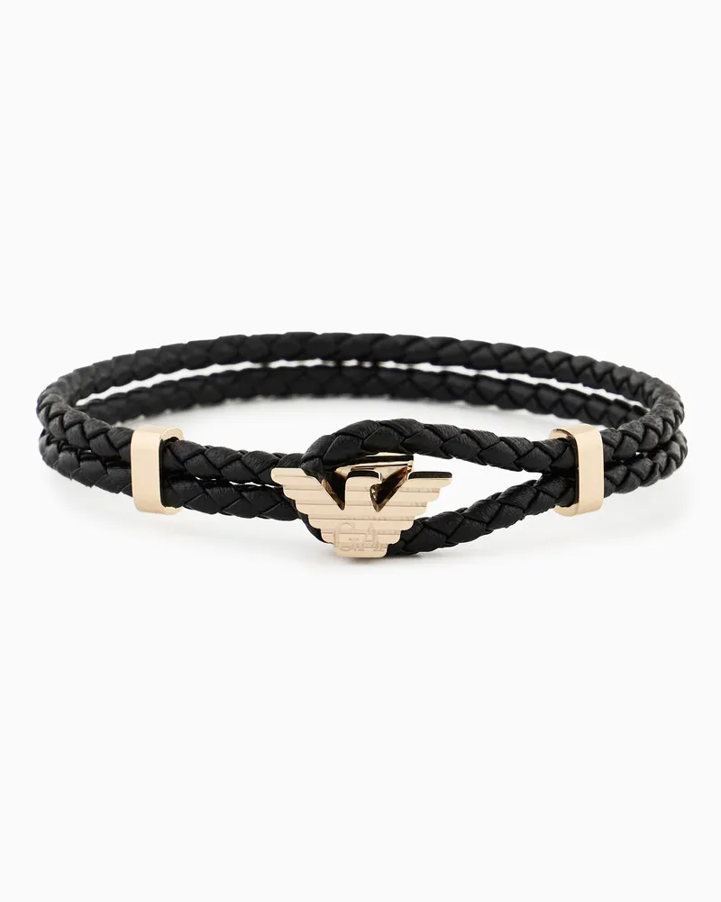 Emporio Armani Bracciale in pelle e acciaio inossidabile Multicolore