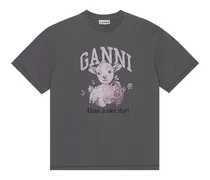 Ganni T-shirt Grigio