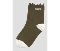 Ruffle Crew Sock (6.5-10) Calze verde
