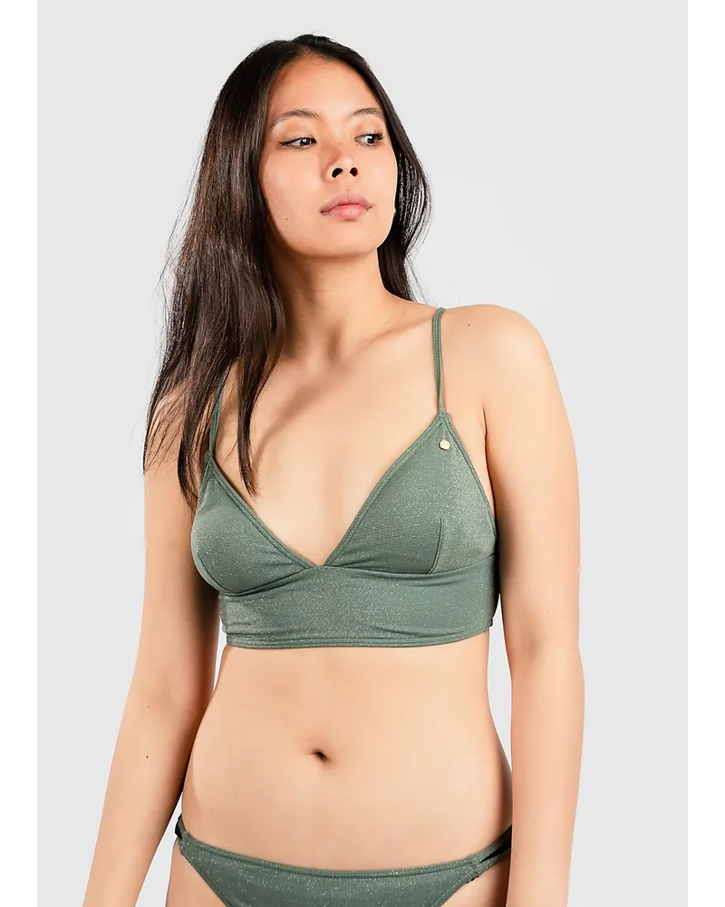 Shimmer Time Tank Bikini Top verde