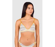 Salty Daze Banded Tri Bikini Top giallo