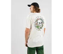 Floral Skull T-Shirt bianco