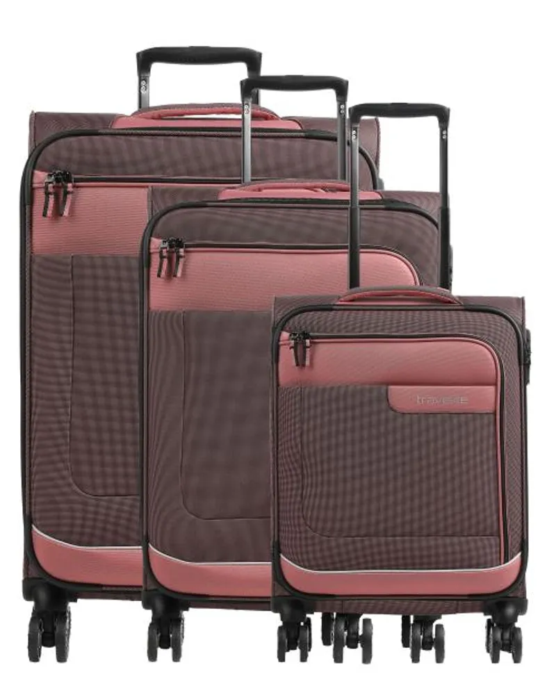 Travelite Viia Set valigie trolley (4 ruote) rosa antico Rosa