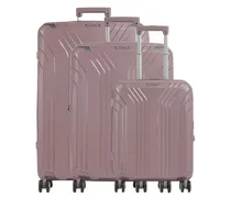 Elvaa Set valigie trolley (4 ruote) rosa antico