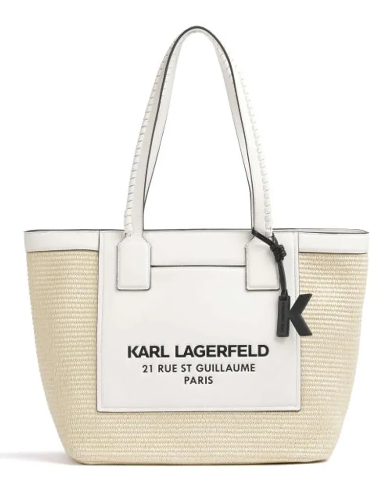 Karl Lagerfeld Raffia LG Borsa shopper natura/bianco Beige