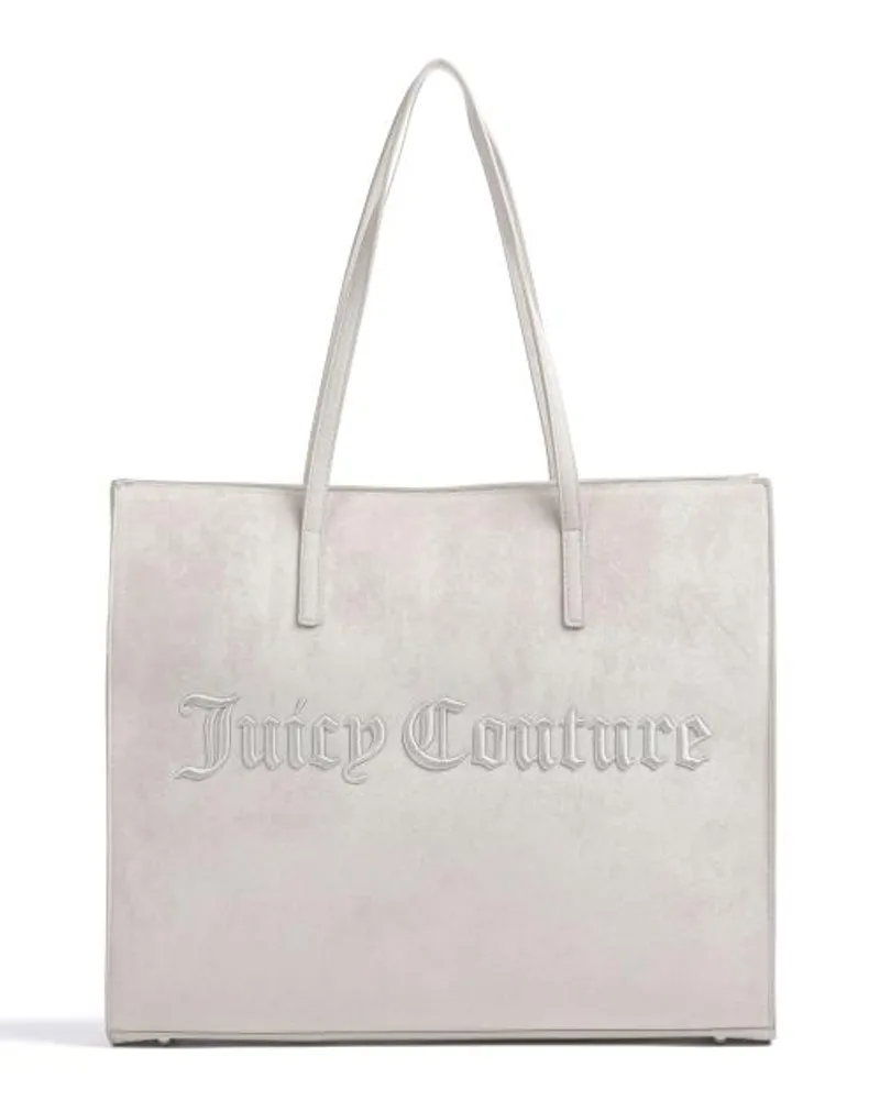 Juicy Couture London Velvet Borsa shopper grigio chiaro Grigio