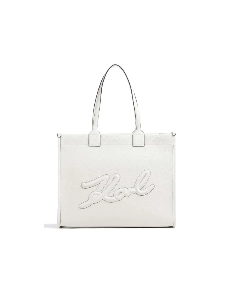 Karl Lagerfeld Skuare Borsa shopper bianco Bianco