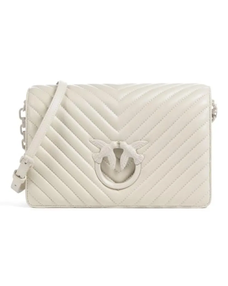 Pinko Love Click Classic Borsa a tracolla avorio Beige