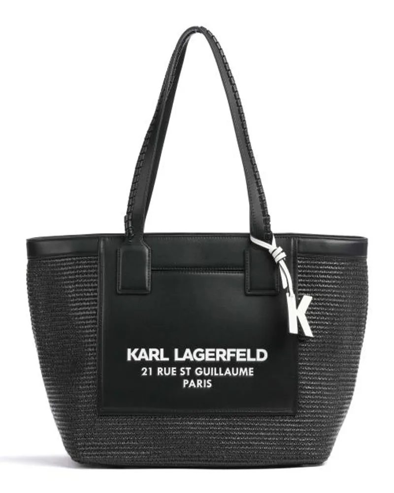 Karl Lagerfeld Raffia LG Borsa shopper nero Nero