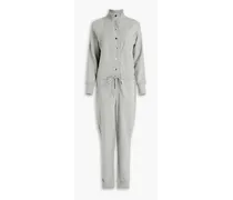 Finn mélange French cotton-terry jumpsuit - Gray