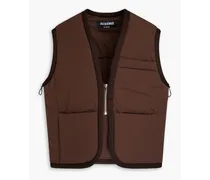 Carozzu padded cotton vest - Brown