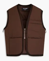 Jacquemus Carozzu padded cotton vest - Brown Brown