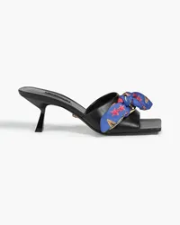 Versace Embellished leather mules - Black Black