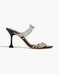 Alexandre Birman Vicky crystal-embellished leather sandals - Metallic Metallic