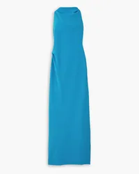 Proenza Schouler Open-back draped crepe maxi dress - Blue Blue