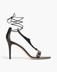 Gianvito Rossi Jersey-trimmed leather sandals - Black Black