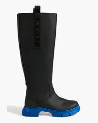 Ganni Two-tone rubber rain boots - Black Black