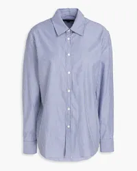 Nili Lotan Raphael striped cotton Oxford shirt - Blue Blue