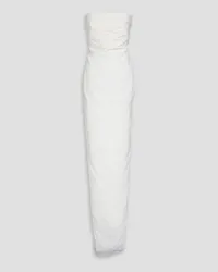 Rick Owens Strapless stretch-wool crepe gown - White White