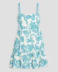 Alice + Olivia Alice Olivia - Khira embroidered voile mini dress - Blue Blue