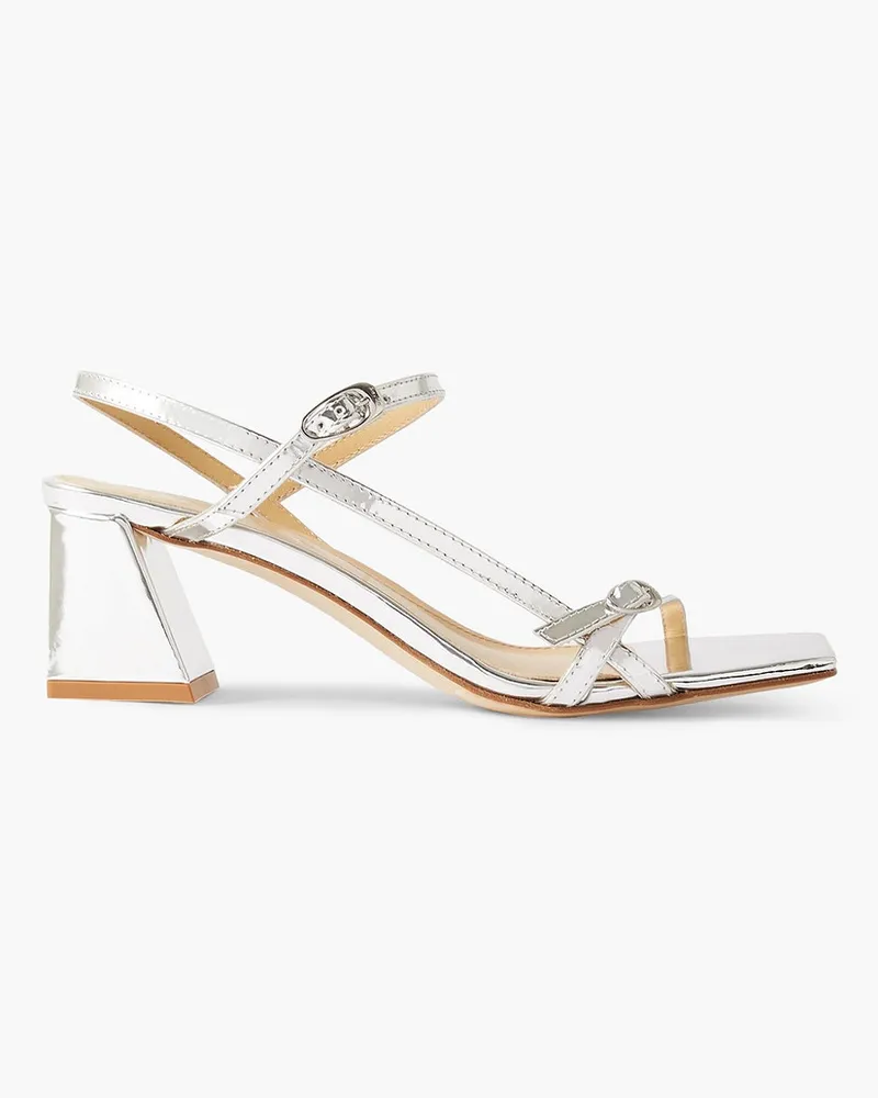 aeyde Greta metallic leather slingback sandals - Metallic Metallic