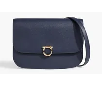 Ferragamo Pebbled-leather shoulder bag - Blue Blue