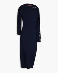 Altuzarra Button-detailed wool-blend midi dress - Blue Blue