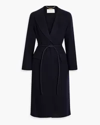 Zimmermann Belted wool-felt coat - Blue Blue