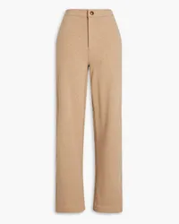 Vince French cotton-blend terry straight-leg pants - Neutral Neutral