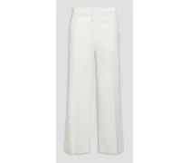 Stretch-cady flared pants - White
