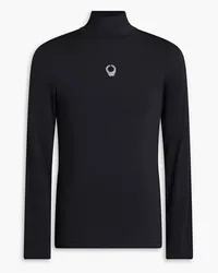 Acne Studios Printed stretch-jersey turtleneck top - Black Black