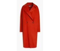 Double-breasted wool-felt coat - Red