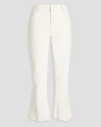 Frame Denim Le Crop Mini Boot cropped mid-rise bootcut jeans - White White