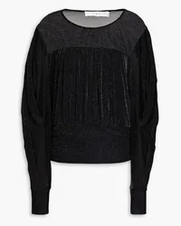 IRO Gathered metallic knitted blouse - Black Black