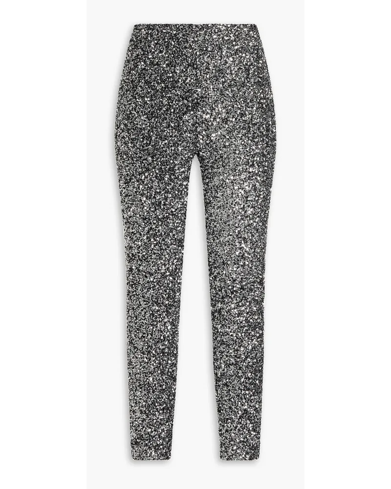 Michael Kors Sequined mesh leggings - Metallic Metallic