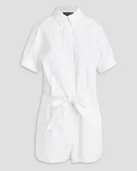 Rag & Bone Embroidered cotton playsuit - White White