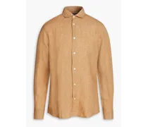 Antonio linen shirt - Brown