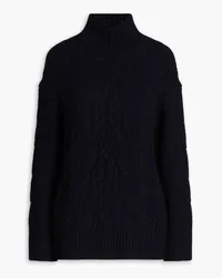 Vince Cable-knit wool and cashmere -blend turtleneck sweater - Blue Blue