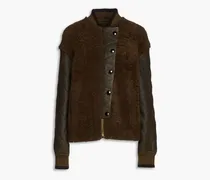 Quilted shearling jacket - Green