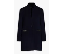 Embellished wool-blend felt coat - Blue