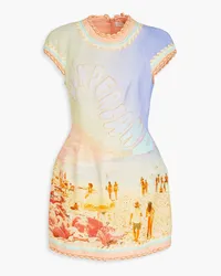 Zimmermann Printed cotton and linen-blend mini dress - Multicolor Multicolor