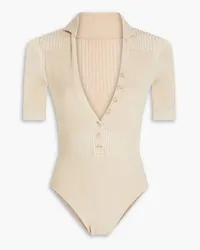 Jacquemus Yauco ribbed-knit bodysuit - Neutral Neutral