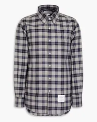 Thom Browne Gingham cotton-twill shirt - Gray Gray