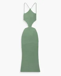 Savannah Morrow Ariel open-back cotton midi dress - Green Green