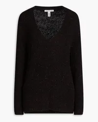 Autumn Cashmere Donegal knitted sweater - Black Black